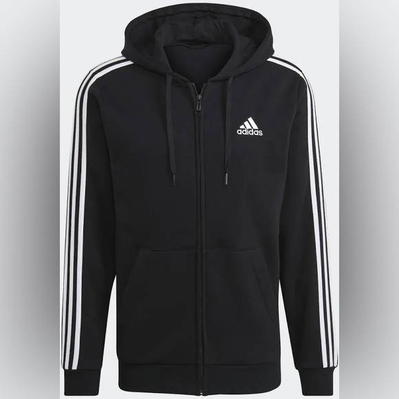 adidas Sweaters Adidas Essentials Fleece 3stripes Fullzip Hoodie